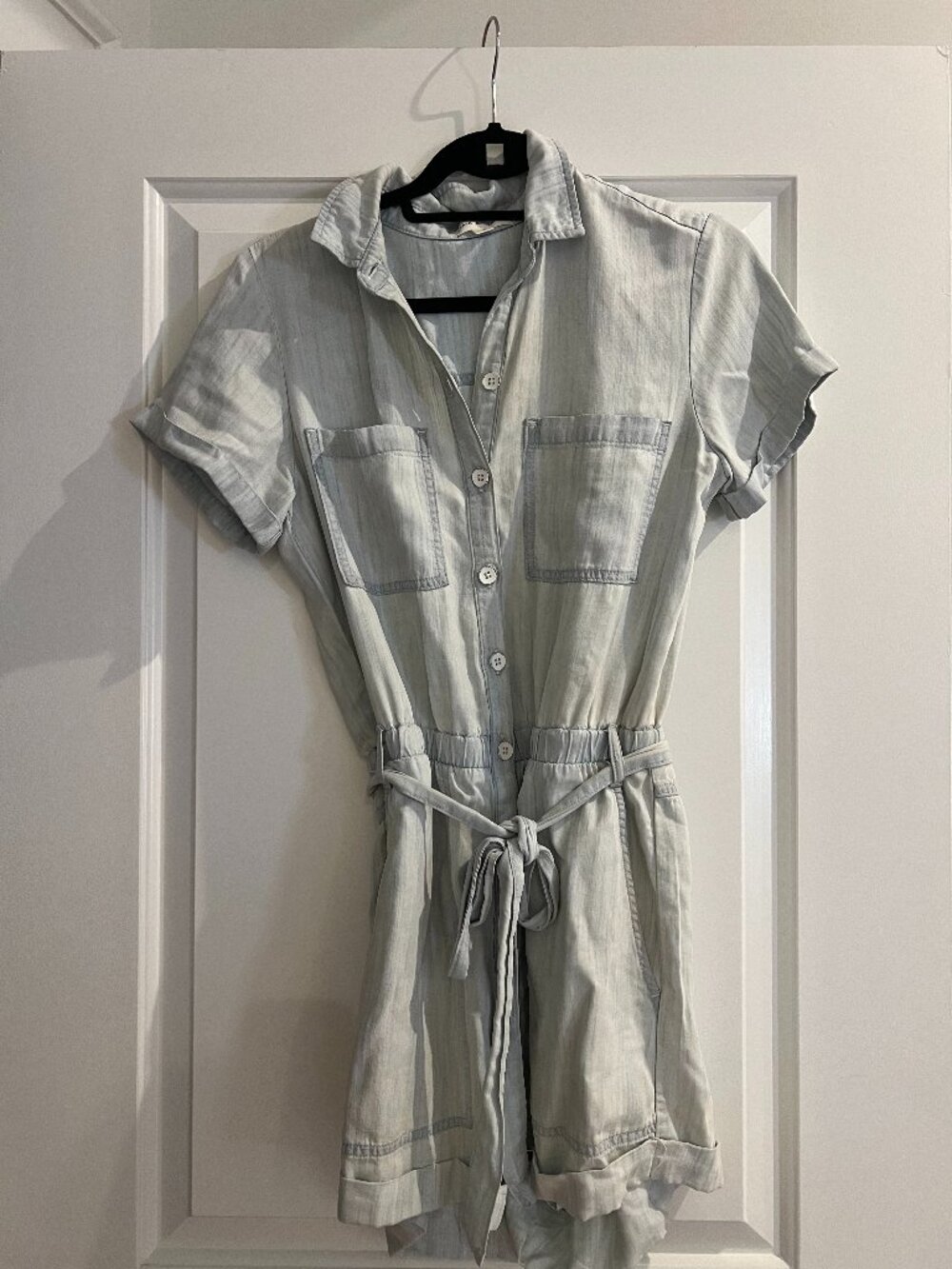 Cloth & Stone Light Blue Romper (Size S)